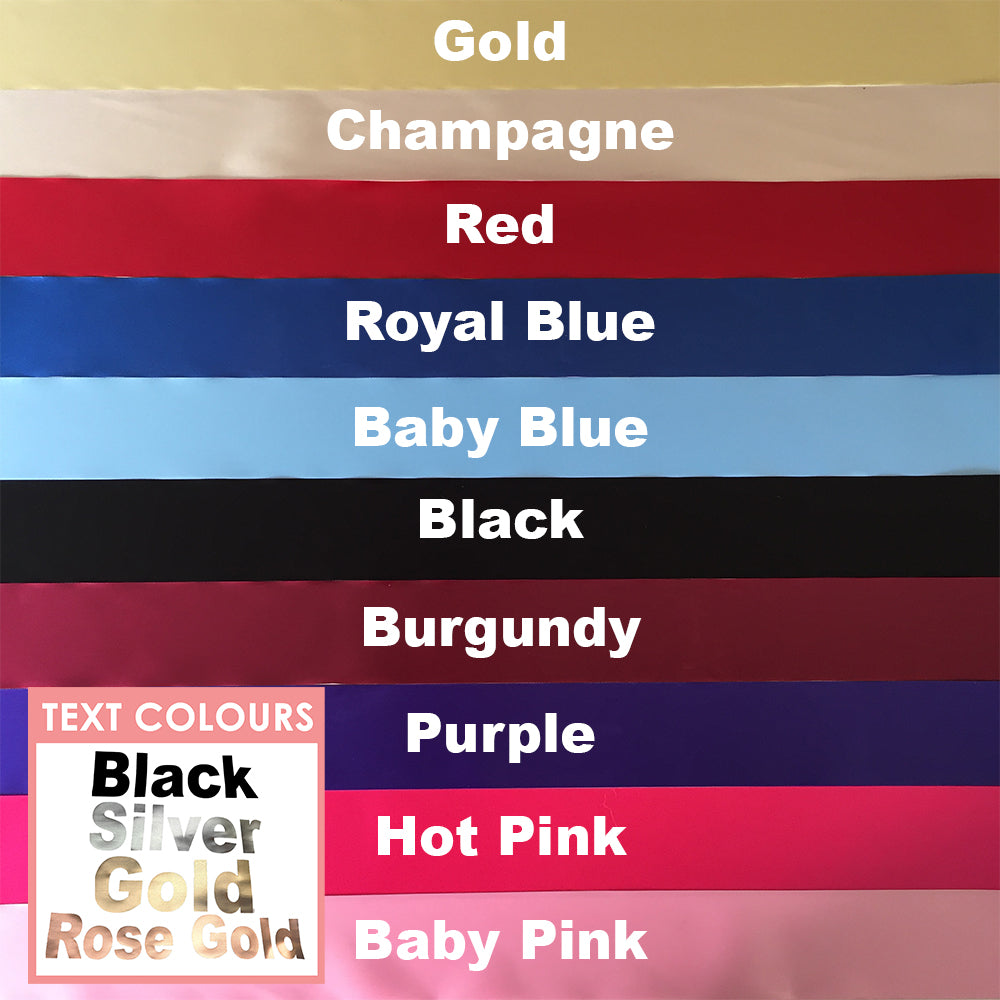 Personalised Cake Ribbon - Name and Age Birthday