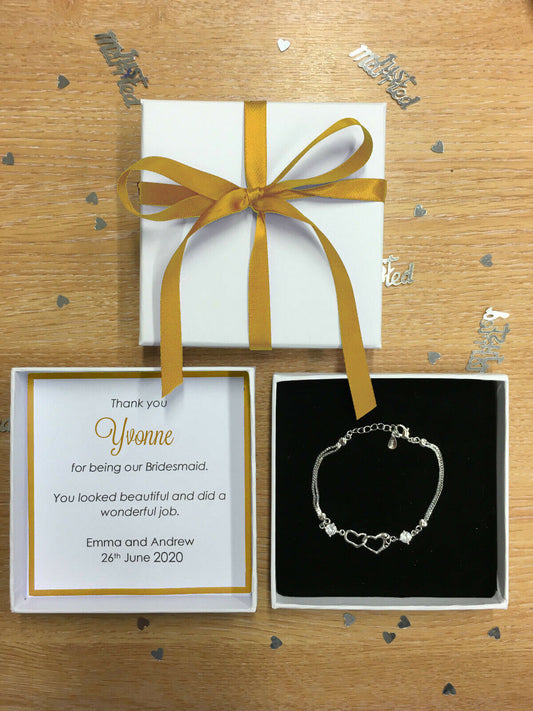 Personalised Thank You Bracelet - Gold