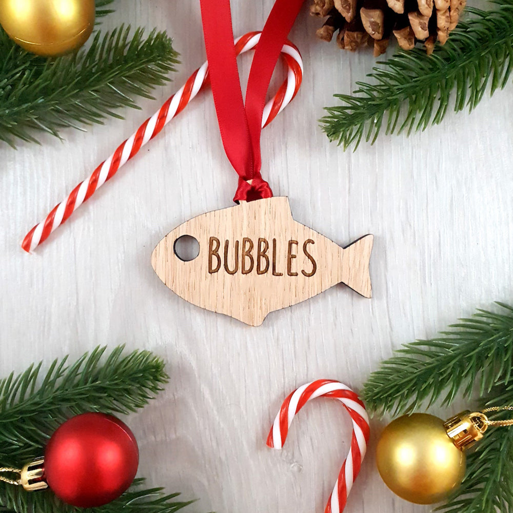 Personalised Fish Christmas Tree Decoration