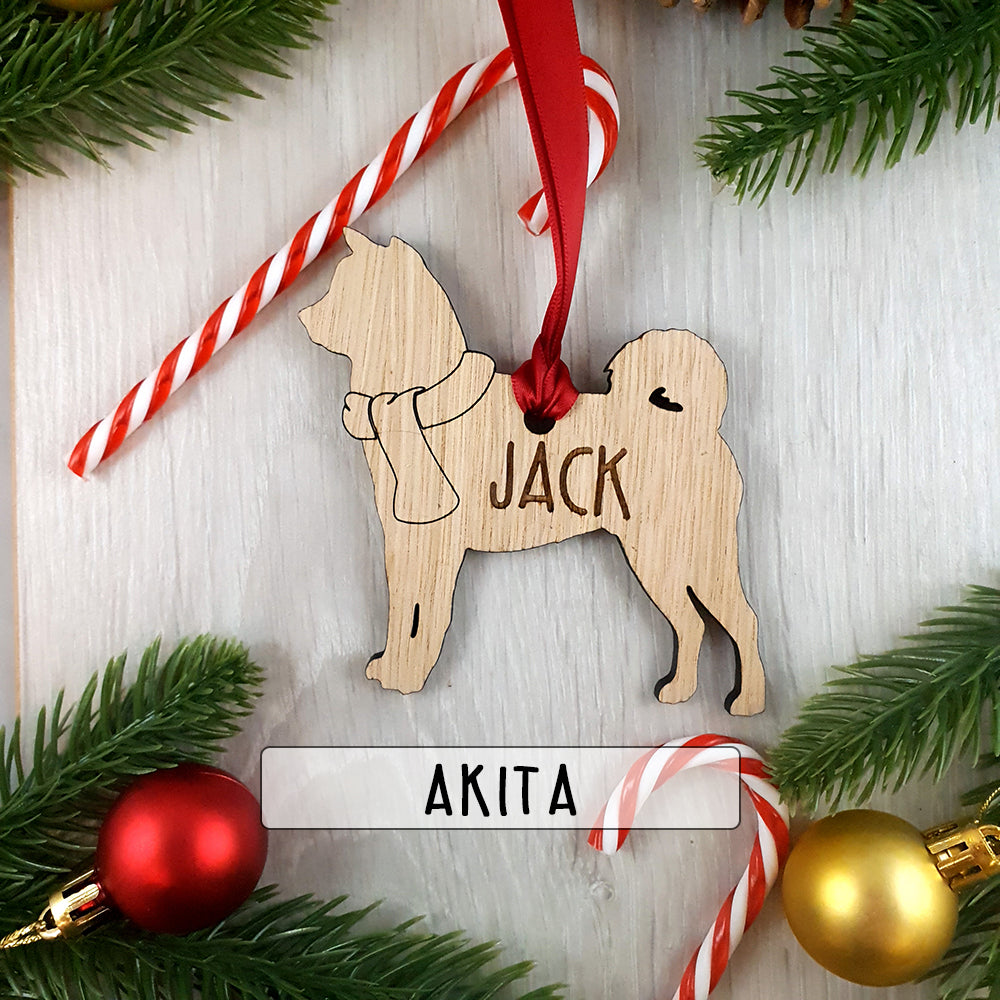 Personalised Dog Christmas Tree Decoration - Over 80+ Breeds!