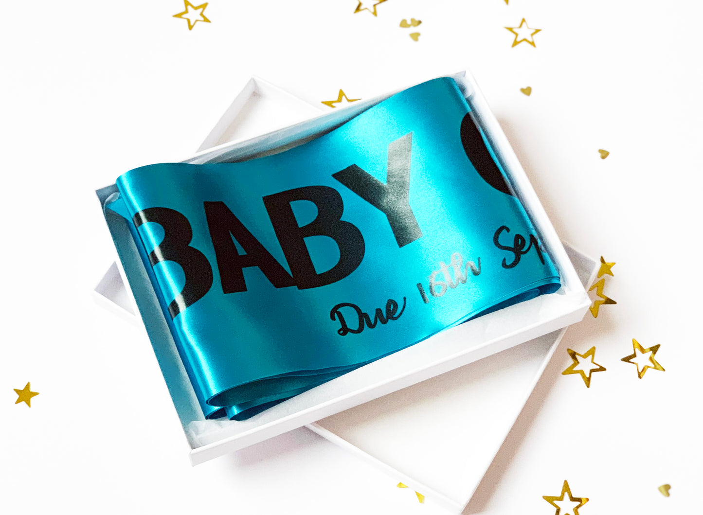 Baby Name Due Date Personalised Baby Shower Sash