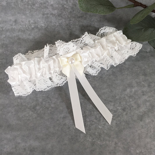 Basic Garter - Ivory & Gold