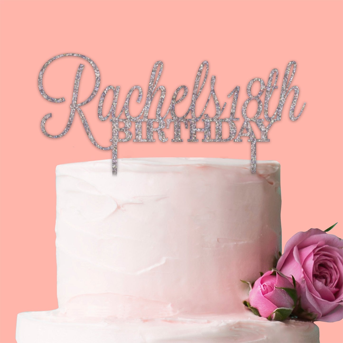 Personalised Name and Age Birthday Cake Topper