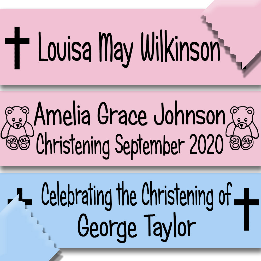 Personalised 80cm Christening Banner