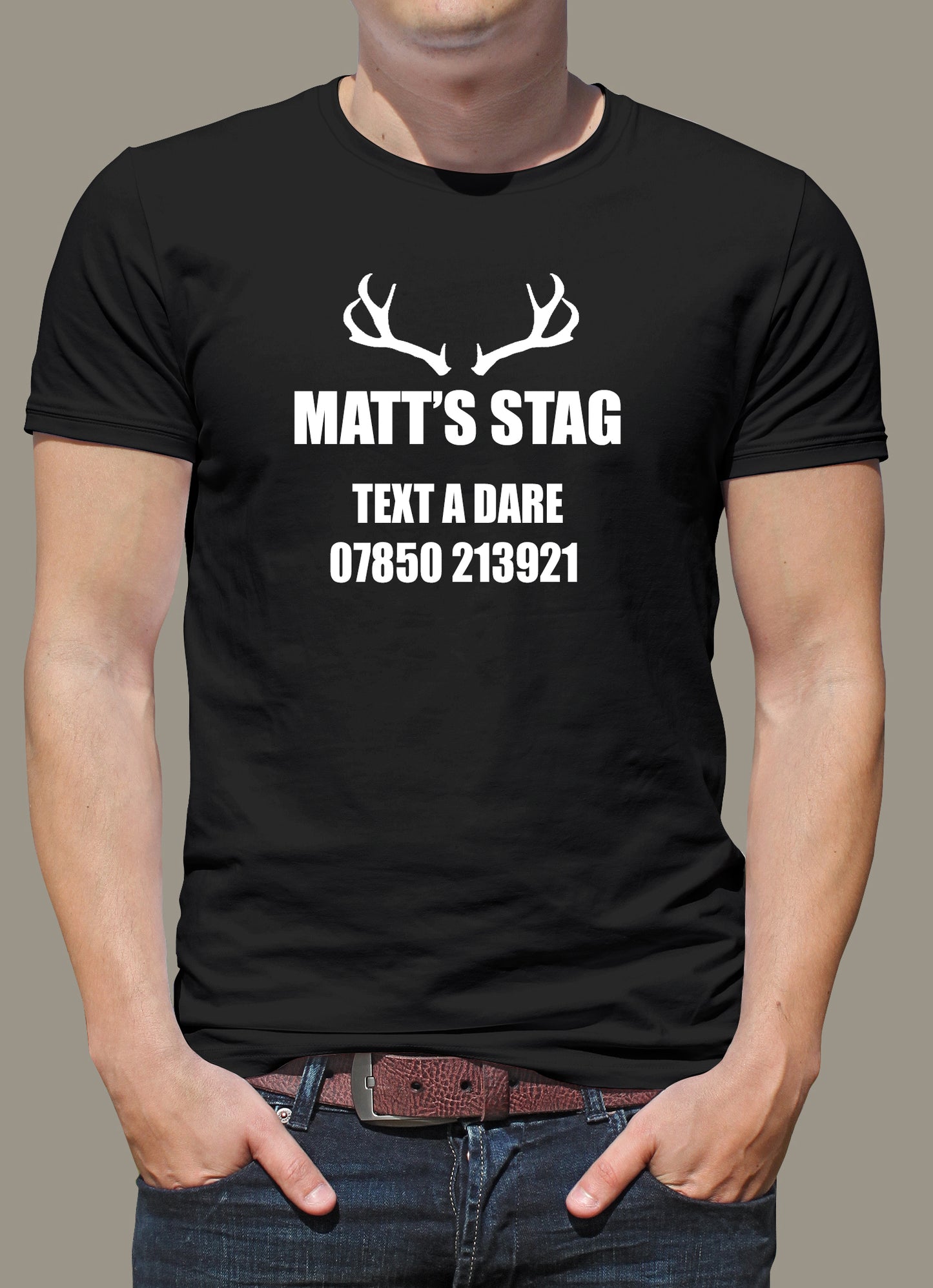 Men's Text a Dare Stag Do T-Shirt