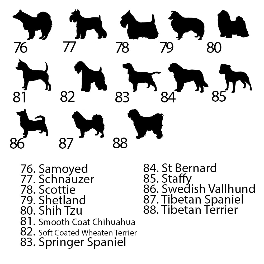 Personalised Dog Breed Keyring - Name