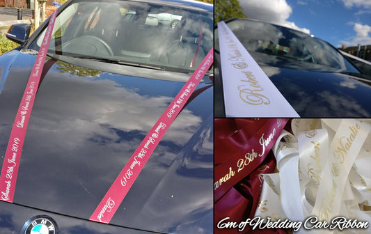 Personalised 6m Wedding Car Ribbon