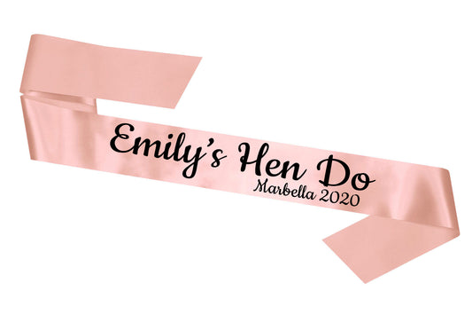 Personalised Rose Gold Sash