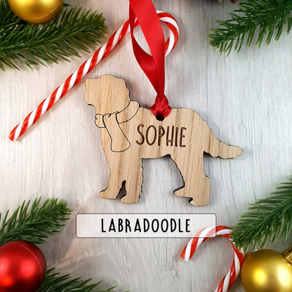 Personalised Dog Christmas Tree Decoration - Over 80+ Breeds!