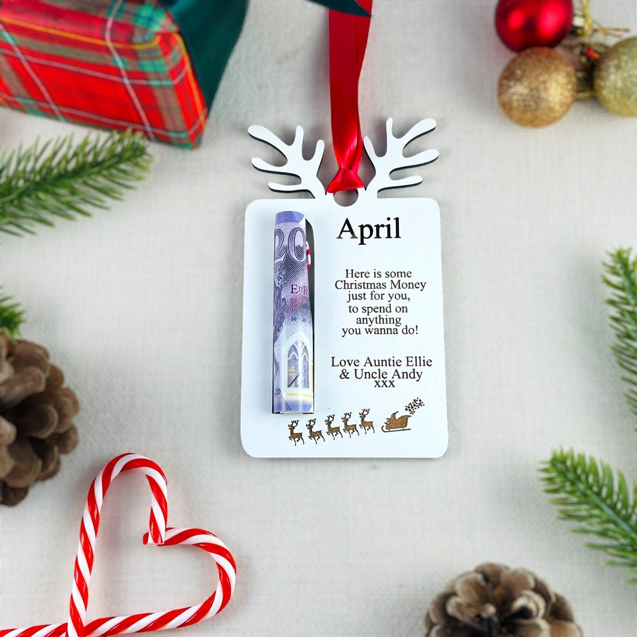 Personalised Money Bauble - Gift for Children - Christmas Gift - Money Card 
