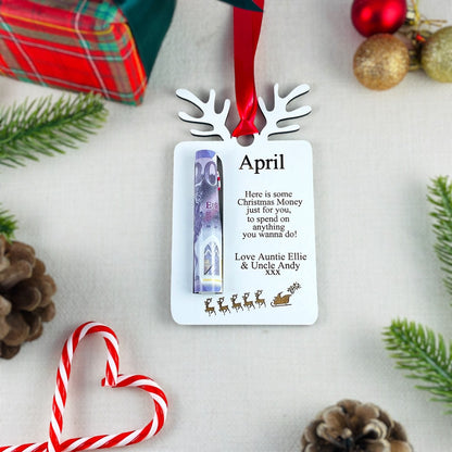 Personalised Money Bauble - Gift for Children - Christmas Gift - Money Card 