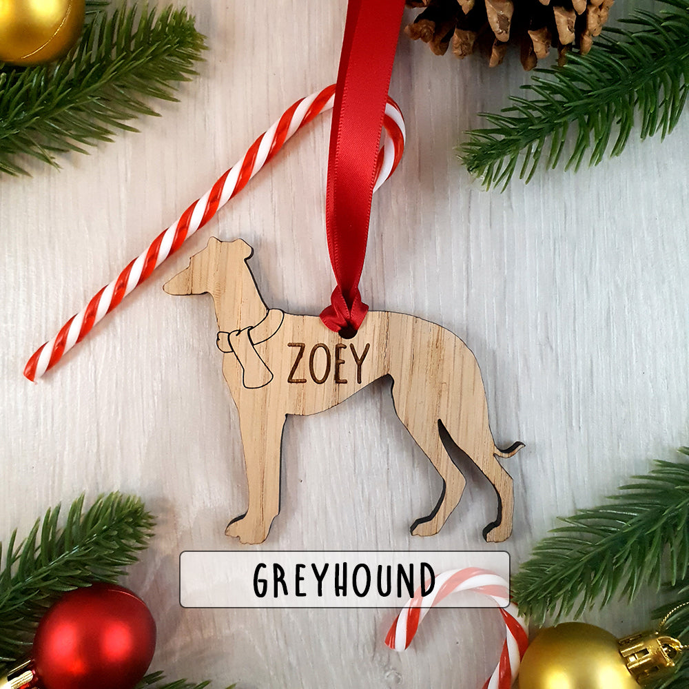 Personalised Dog Christmas Tree Decoration - Over 80+ Breeds!