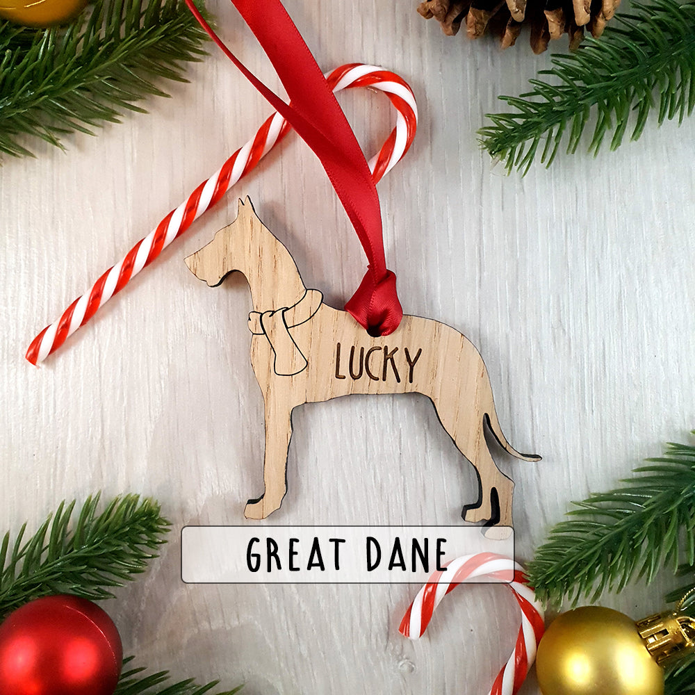 Personalised Dog Christmas Tree Decoration - Over 80+ Breeds!