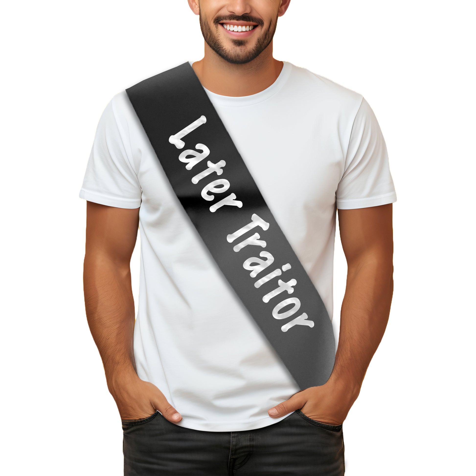 Later Traitor Sash Sorry You're Leaving Work New Job Gifts Farewell Retirement Party - Choose from many colours