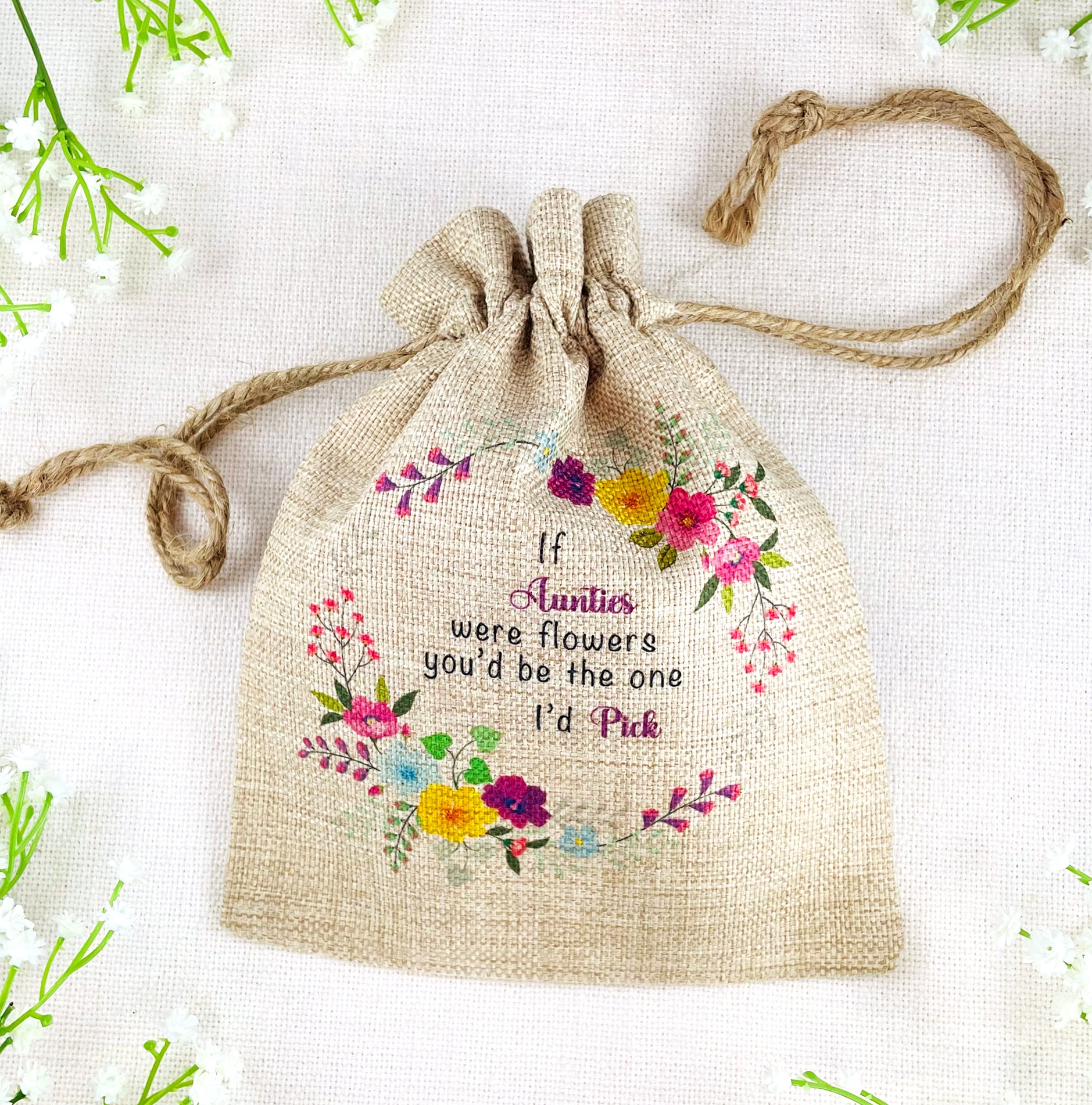 Auntie Gift Flower Seed Bag - If Aunties were Flowers You'd be The one I'd Pick - Gardening Gift