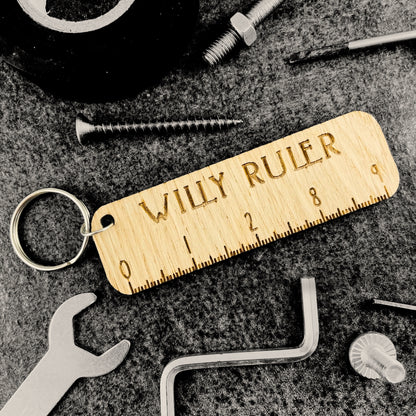 Willy Ruler Keyring - 9"