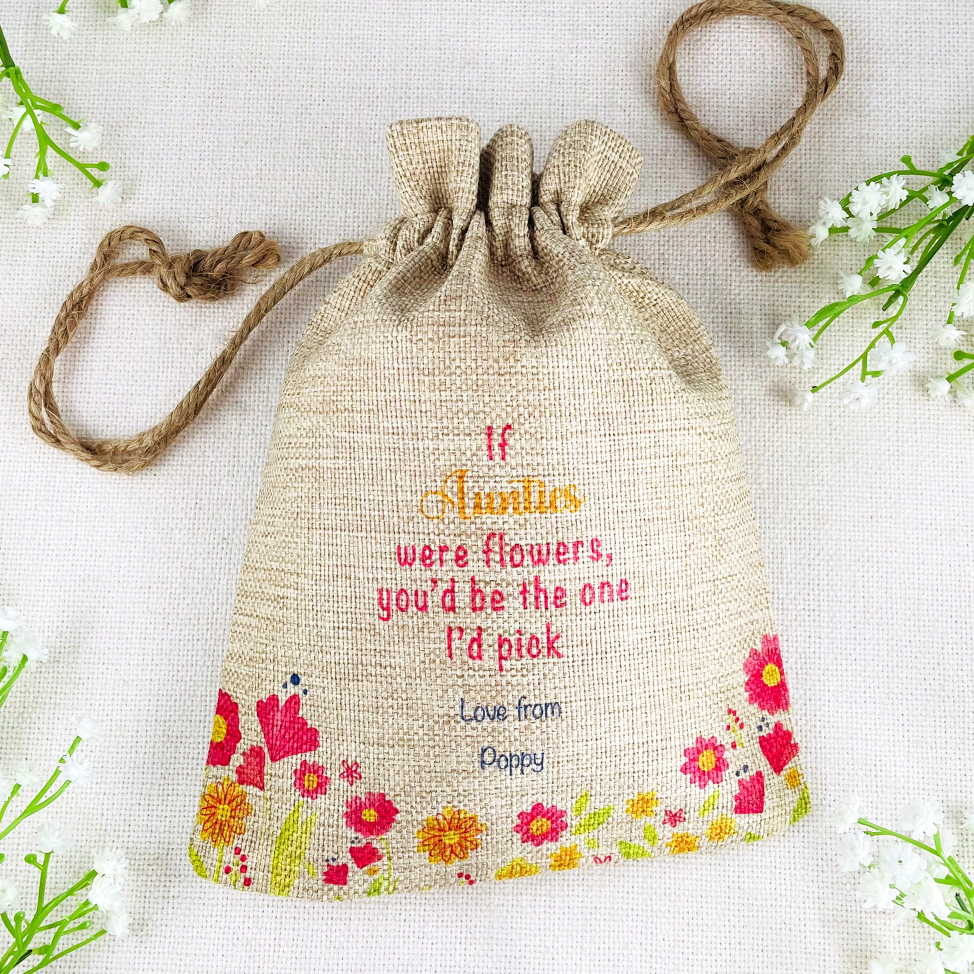 Personalised Flower Seed Bag - If Mummies were Flowers You'd be The one I'd Pick - Gardening Gift