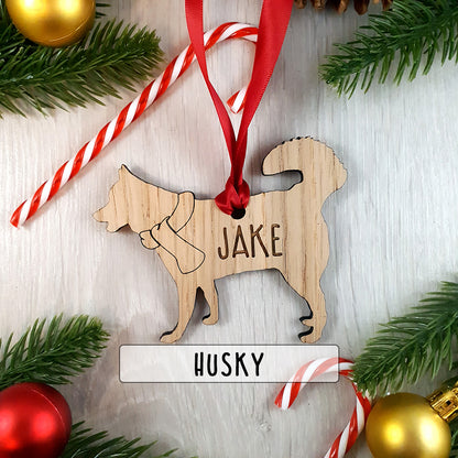 Personalised Dog Christmas Tree Decoration - Over 80+ Breeds!