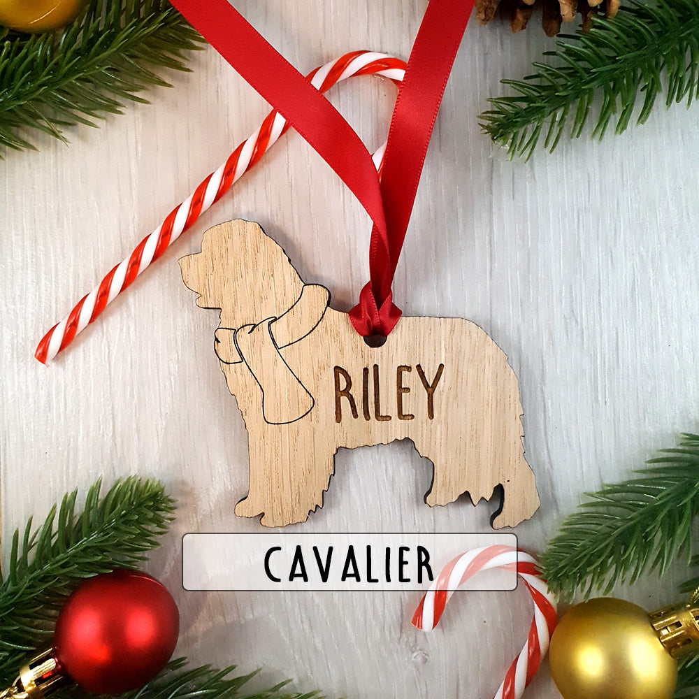 Personalised Dog Christmas Tree Decoration - Over 80+ Breeds!