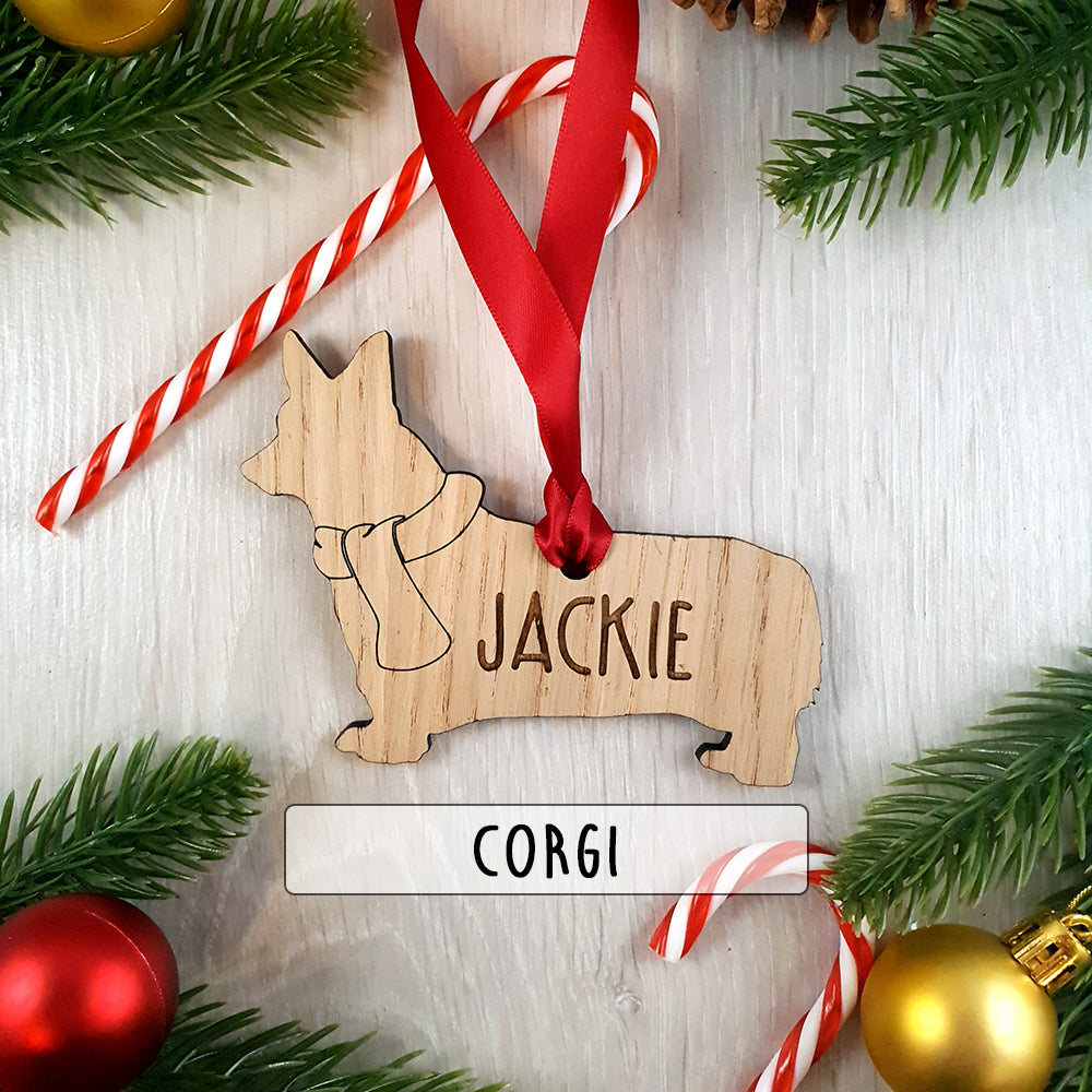 Personalised Dog Christmas Tree Decoration - Over 80+ Breeds!