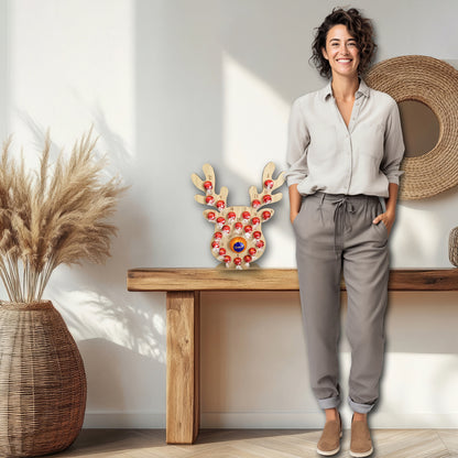 Personalised Advent Calendar Reindeer Chocolate Christmas Countdown Reusable - Add your Name DIY Make Your Own