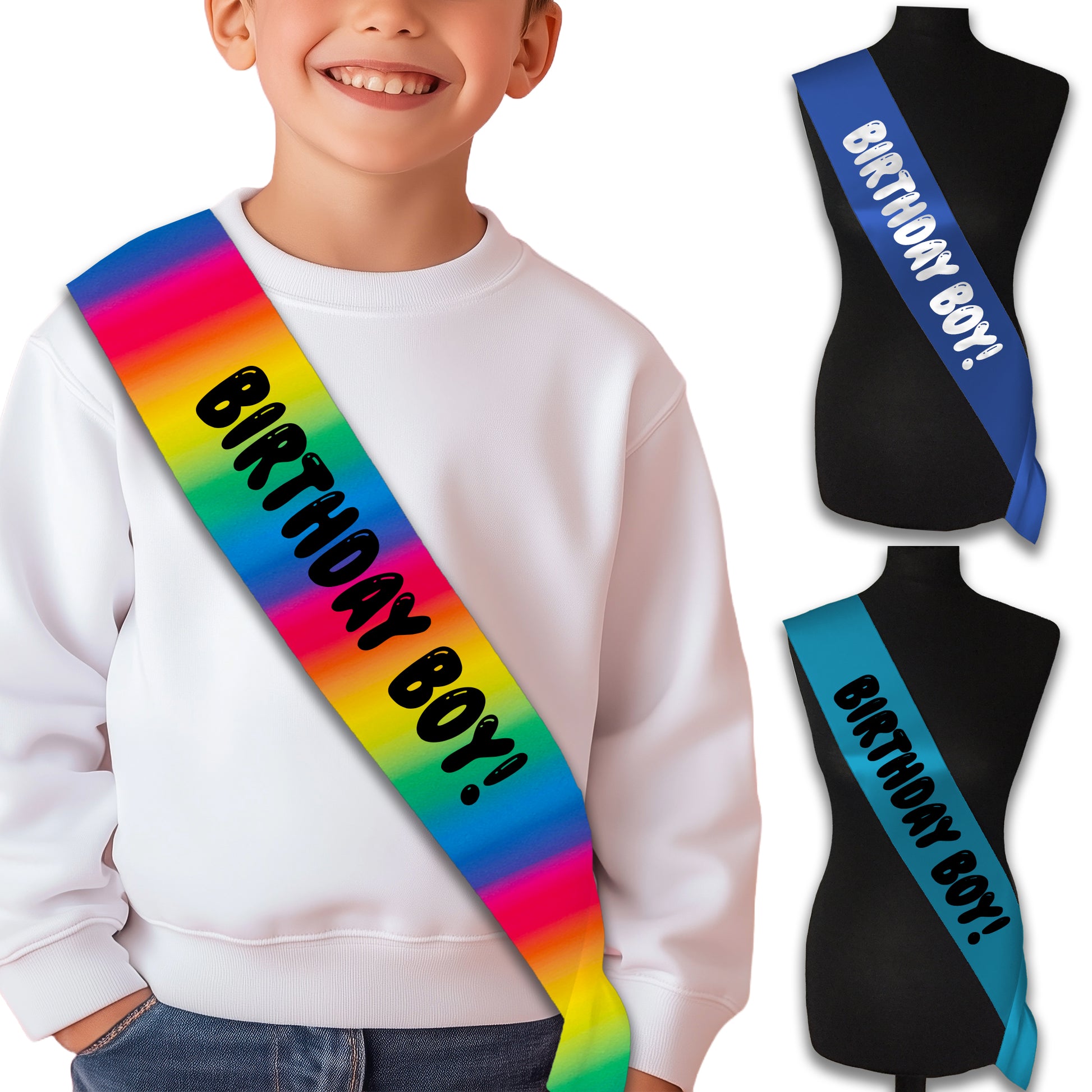 Birthday Boy! - Happy Birthday Sash - Kids Birthday Party Gift - Gifts For Him - Choose from many colours