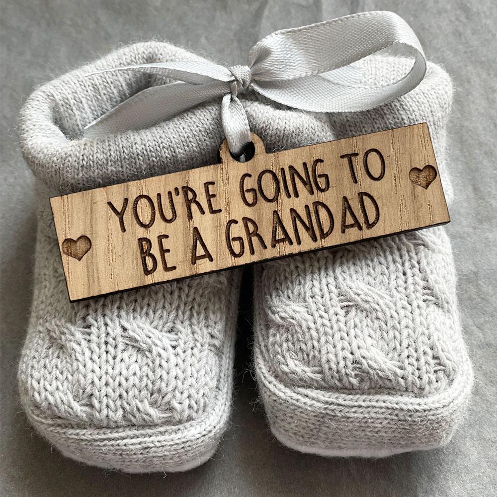Guess What' Booties - Grey & Gift Boxed - "You're Going to Be..." - Personalised
