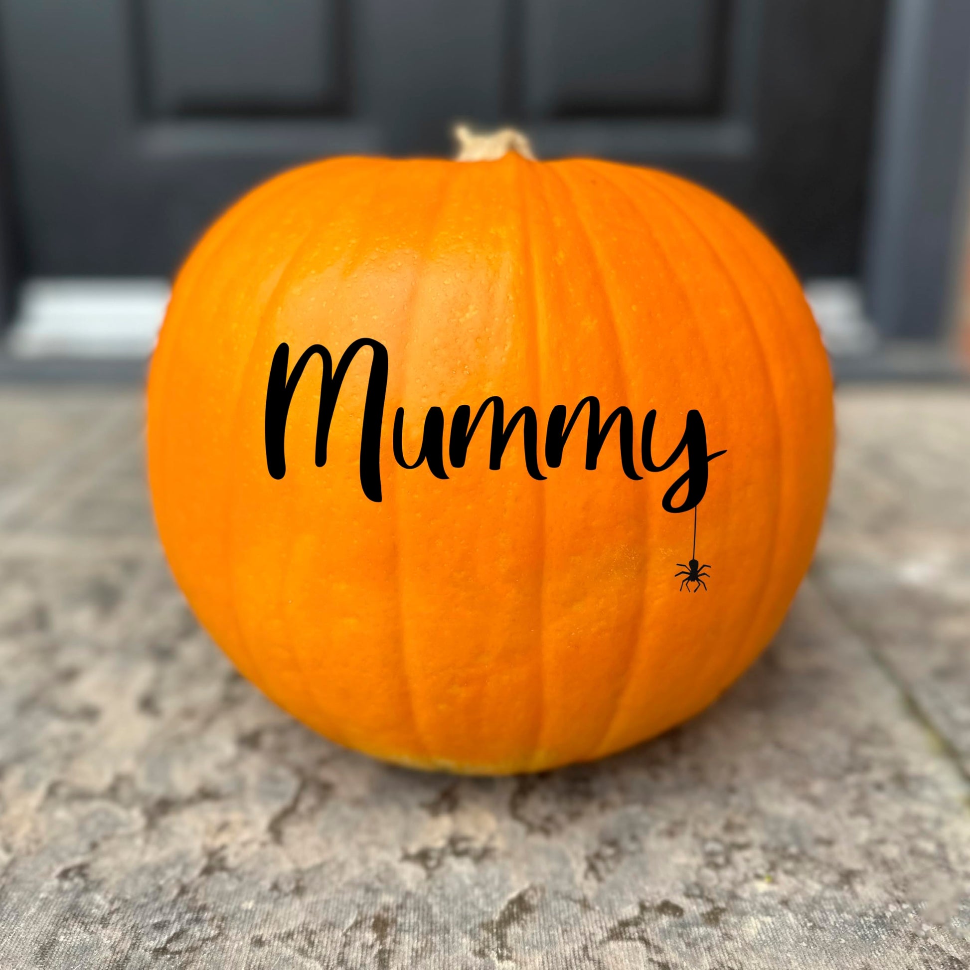 Personalised Name Halloween Pumpkin Sticker Family