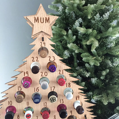Personalised Advent Calendar Miniature Bottles Christmas Countdown Reusable - Add your Name DIY Make Your Own