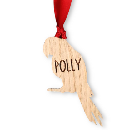 Personalised Parrot Christmas Tree Decoration