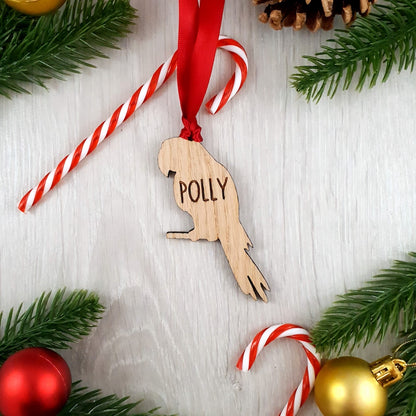 Personalised Parrot Christmas Tree Decoration