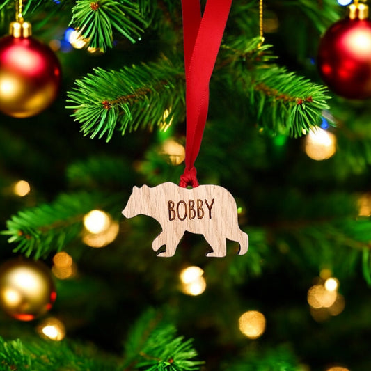 Personalised Polar Bear (Small) Christmas Tree Decoration