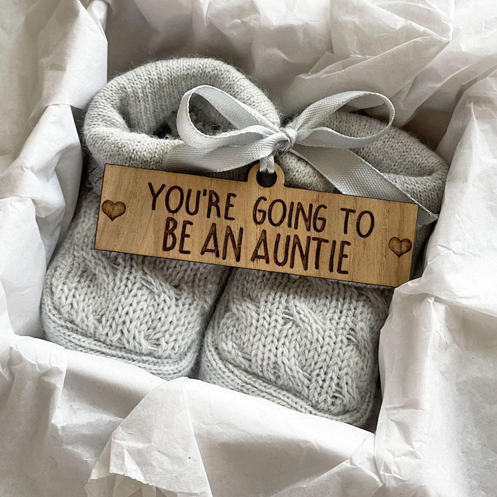 Guess What' Booties - Grey & Gift Boxed - "You're Going to Be..." - Personalised