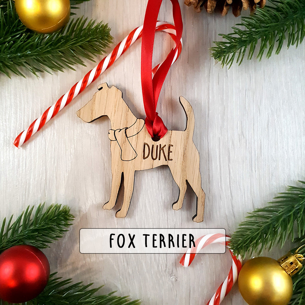 Personalised Dog Christmas Tree Decoration - Over 80+ Breeds!