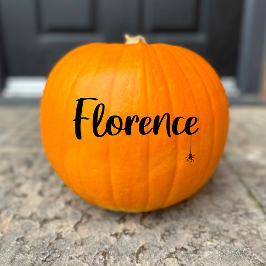 Personalised Name Halloween Pumpkin Sticker Family