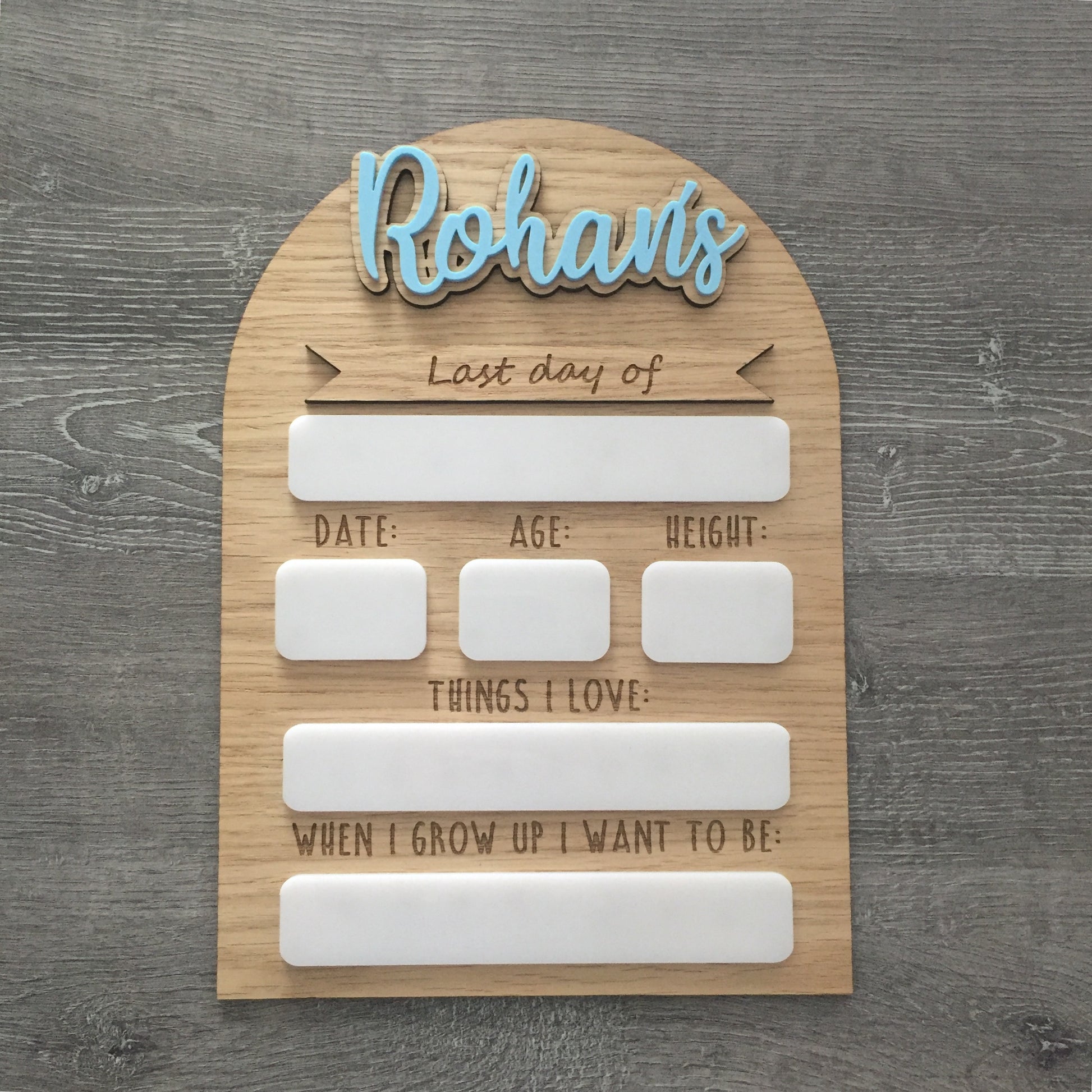 Personalised First Day of School Sign | Last Day of Nursery | Reusable Back To School Photo Prop