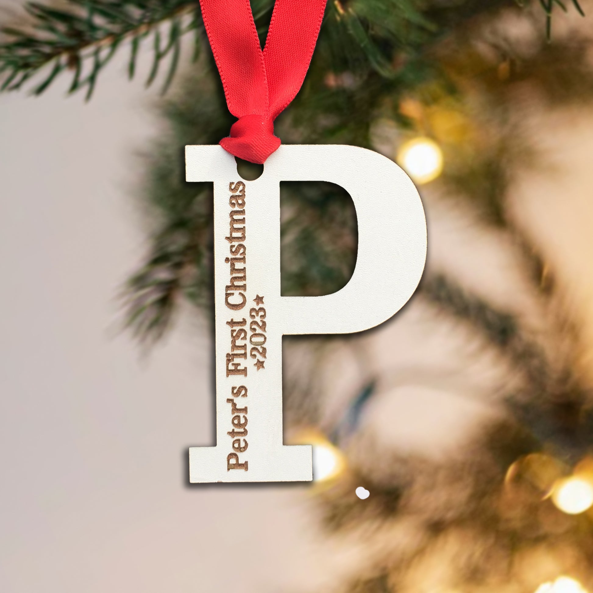 Personalised Name's First Christmas Tree Decoration