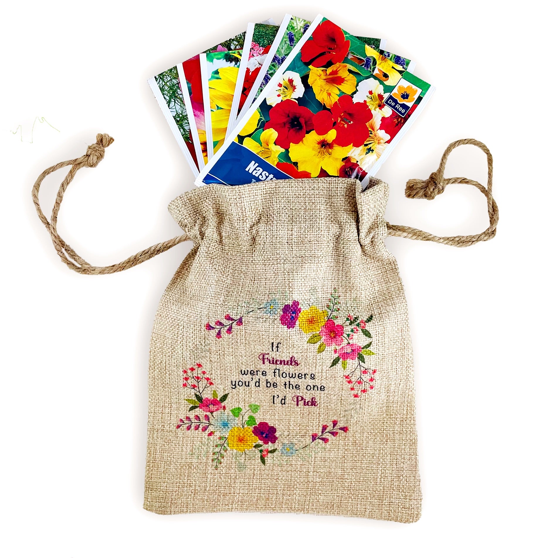 Friends Gift Flower Seed Bag - If Friends were Flowers You'd be The one I'd Pick - Gardening Gift