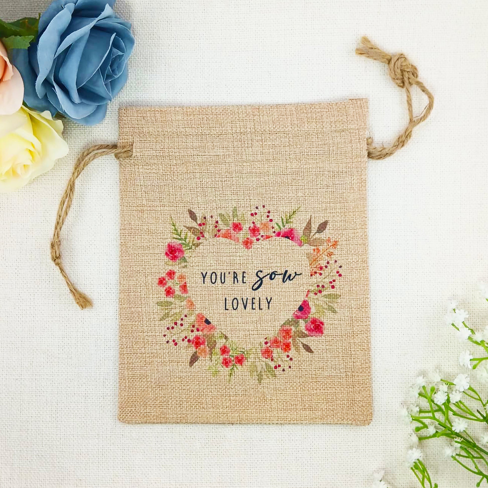 Flower Seed Bag You’re Sow Lovely – Gardening Gift for Birthday, Valentine’s or Mother’s Day