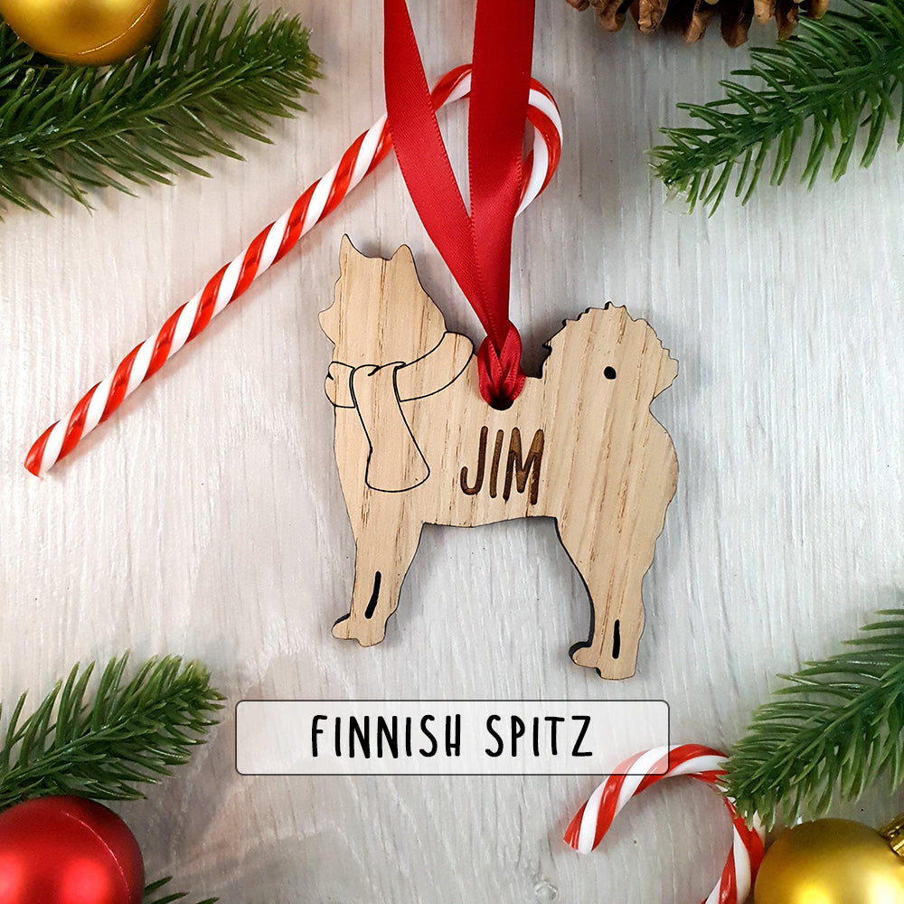 Personalised Dog Christmas Tree Decoration - Over 80+ Breeds!