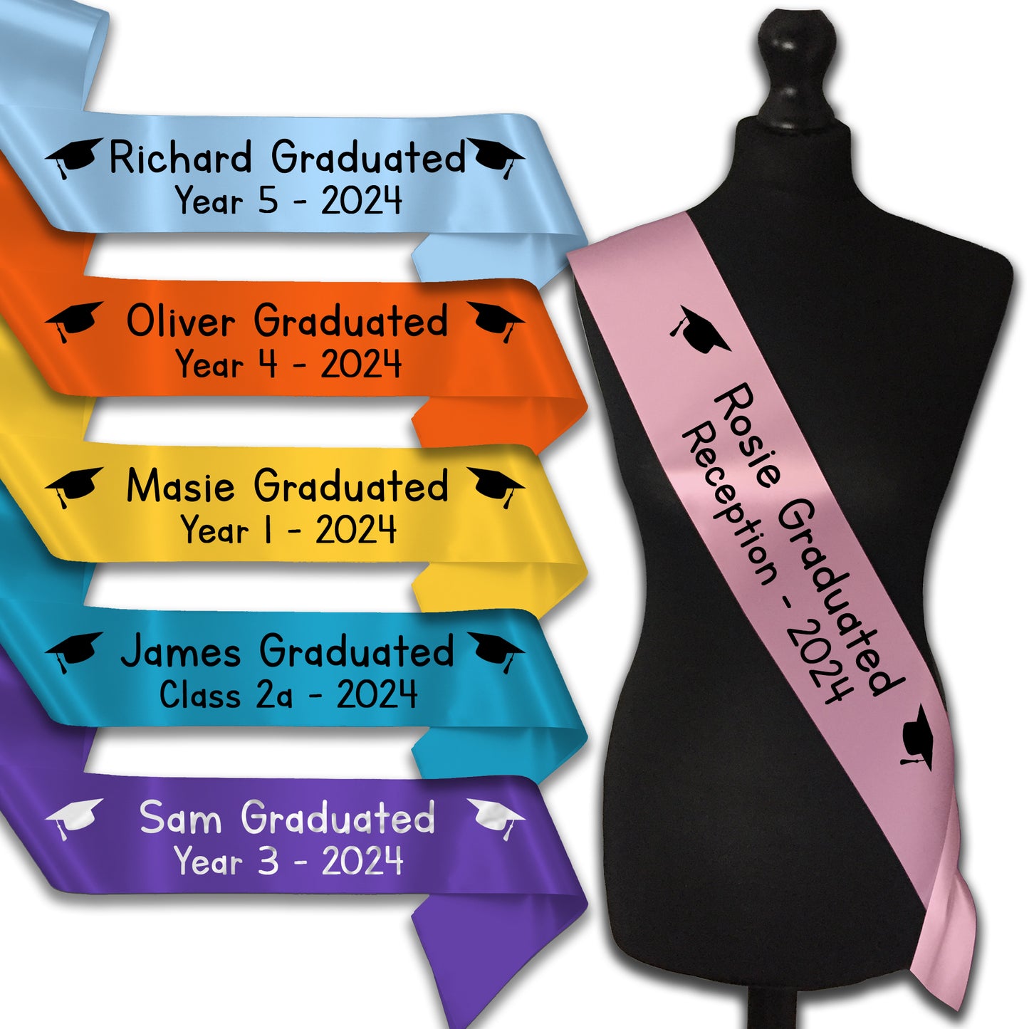 Personalised Graduation Sash - Primary School & Nursery Prom