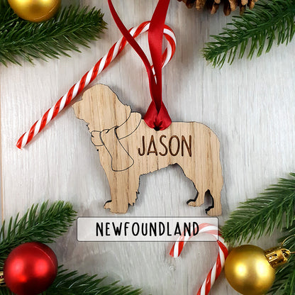 Personalised Dog Christmas Tree Decoration - Over 80+ Breeds!