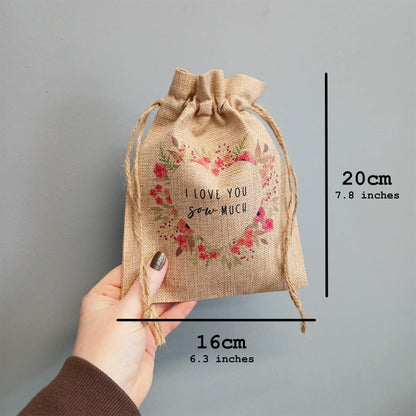 Flower Seed Bag I Love You Sow Much – Gardening Gift for Valentine’s Day, Birthday or Mother’s Day