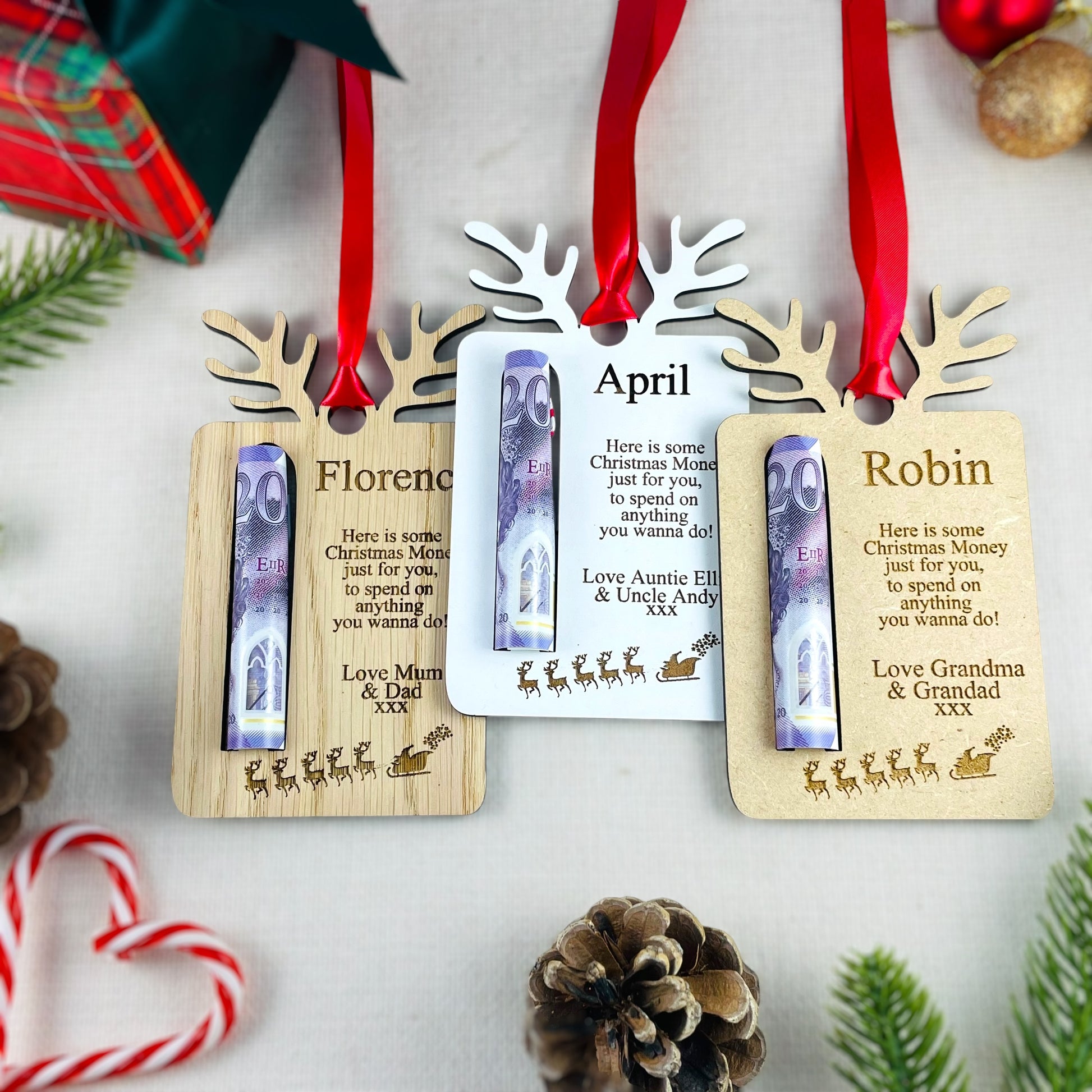 Personalised Money Bauble - Gift for Children - Christmas Gift - Money Card 