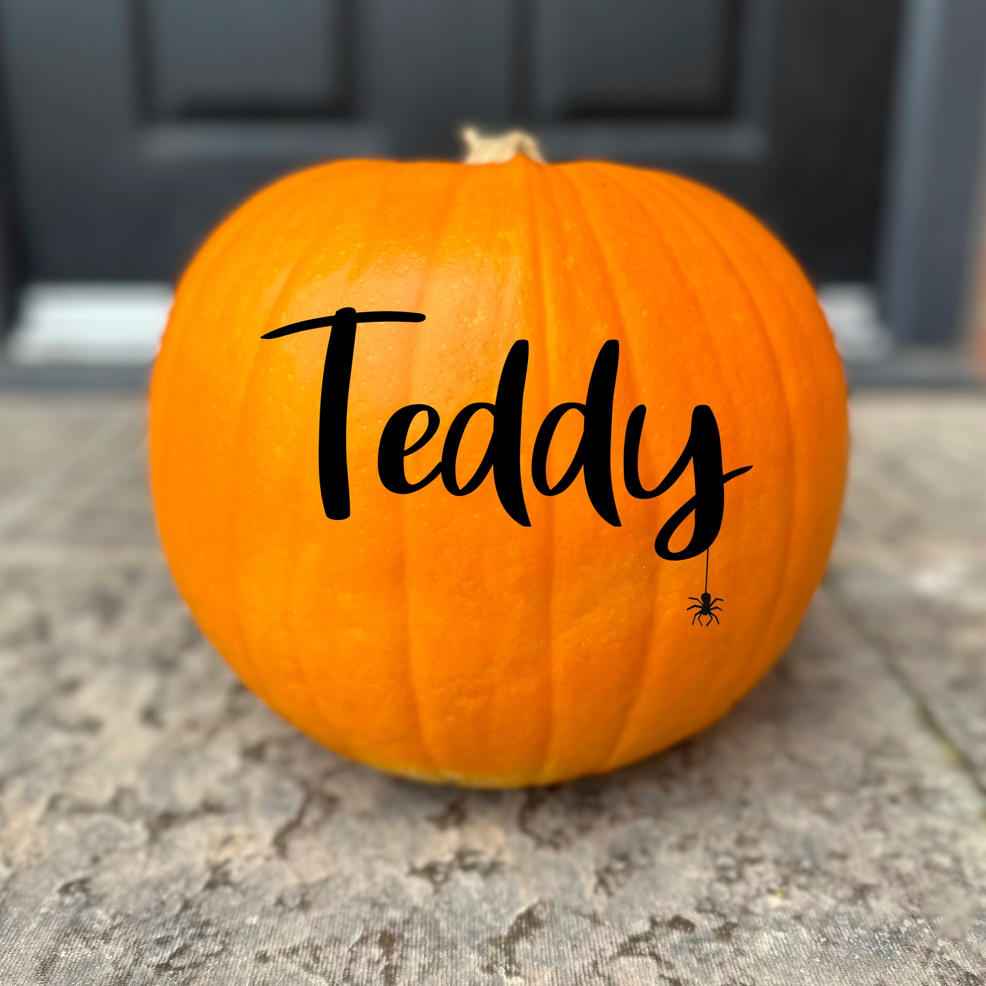 Personalised Name Halloween Pumpkin Sticker Family
