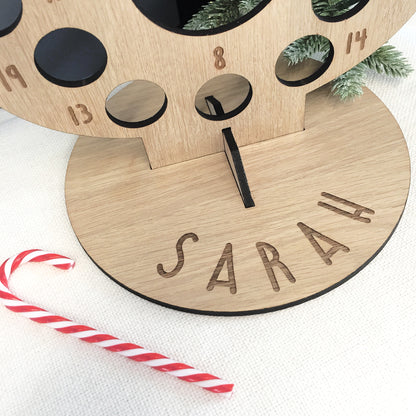 Personalised Advent Calendar Reindeer Chocolate Christmas Countdown Reusable - Add your Name DIY Make Your Own