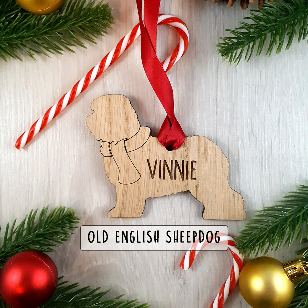 Personalised Dog Christmas Tree Decoration - Over 80+ Breeds!