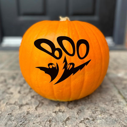 3 Pack Pumpkin Halloween Vinyl Stickers - Boo, Trick or Treat, Happy Halloween