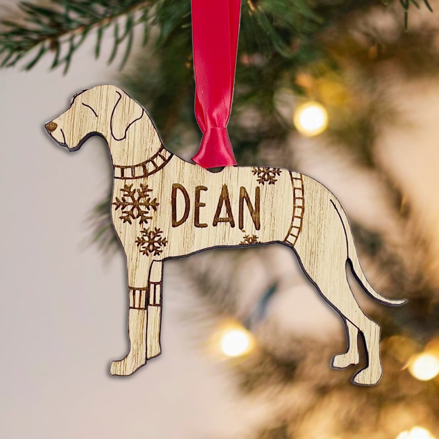 Wooden Dog Bauble JUMPER: Great Dane