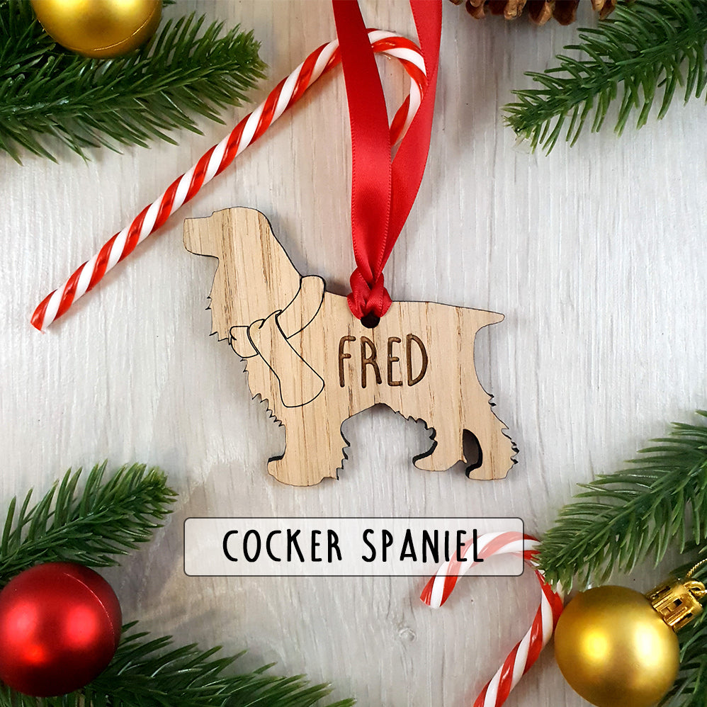 Personalised Dog Christmas Tree Decoration - Over 80+ Breeds!